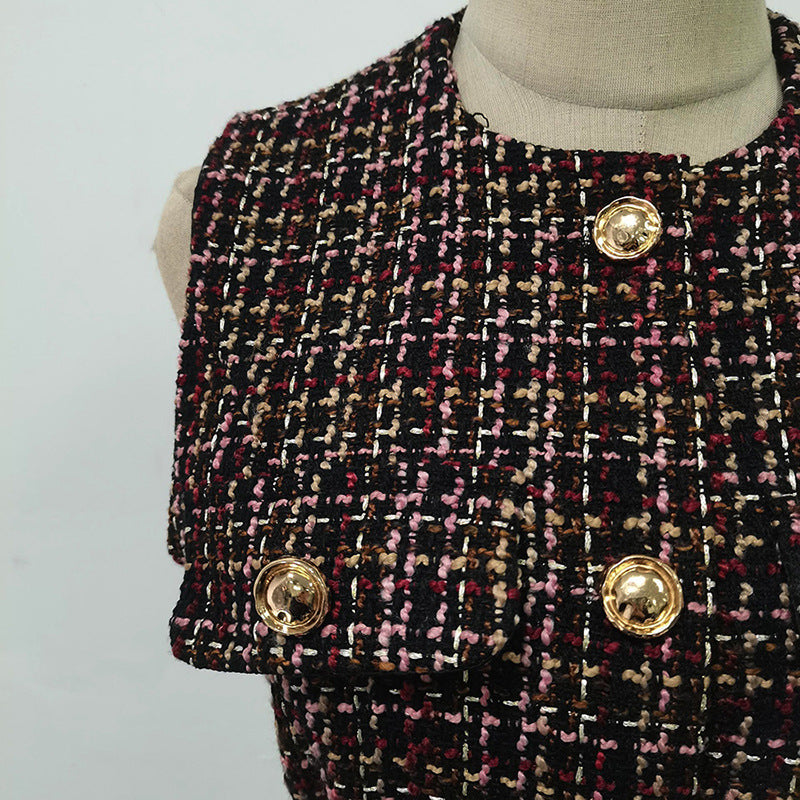 French Socialite Chanel Elegant Vest Coat Women Autumn Lace up Top - Modestly Vogue 