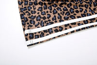 Leopard Print High Waist Wide Leg Trousers Pants - Modestly Vogue 