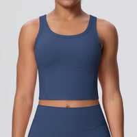 Nude Feel Workout Sports Bra with Chest Pad | Skin-Soft Fitness Bra - Modestly Vogue 