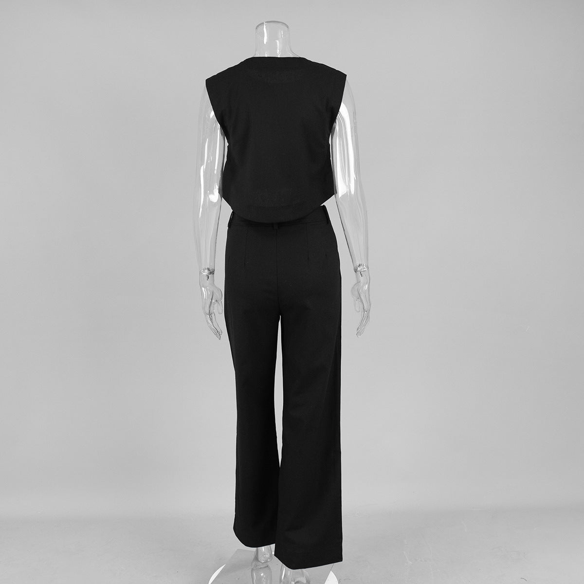 Linen Vest Pants Summer Sleeveless Vest Wide Leg Pants Casual Two Piece Sets - Modestly Vogue 