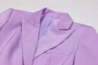 Black Tailored Bustier Blazer Suit Set Three Piece Pant Set - Modestly Vogue 