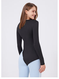 Slim Fit Long Sleeve Slimming Top for Women – Quick Drying Yoga & Workout Shirt