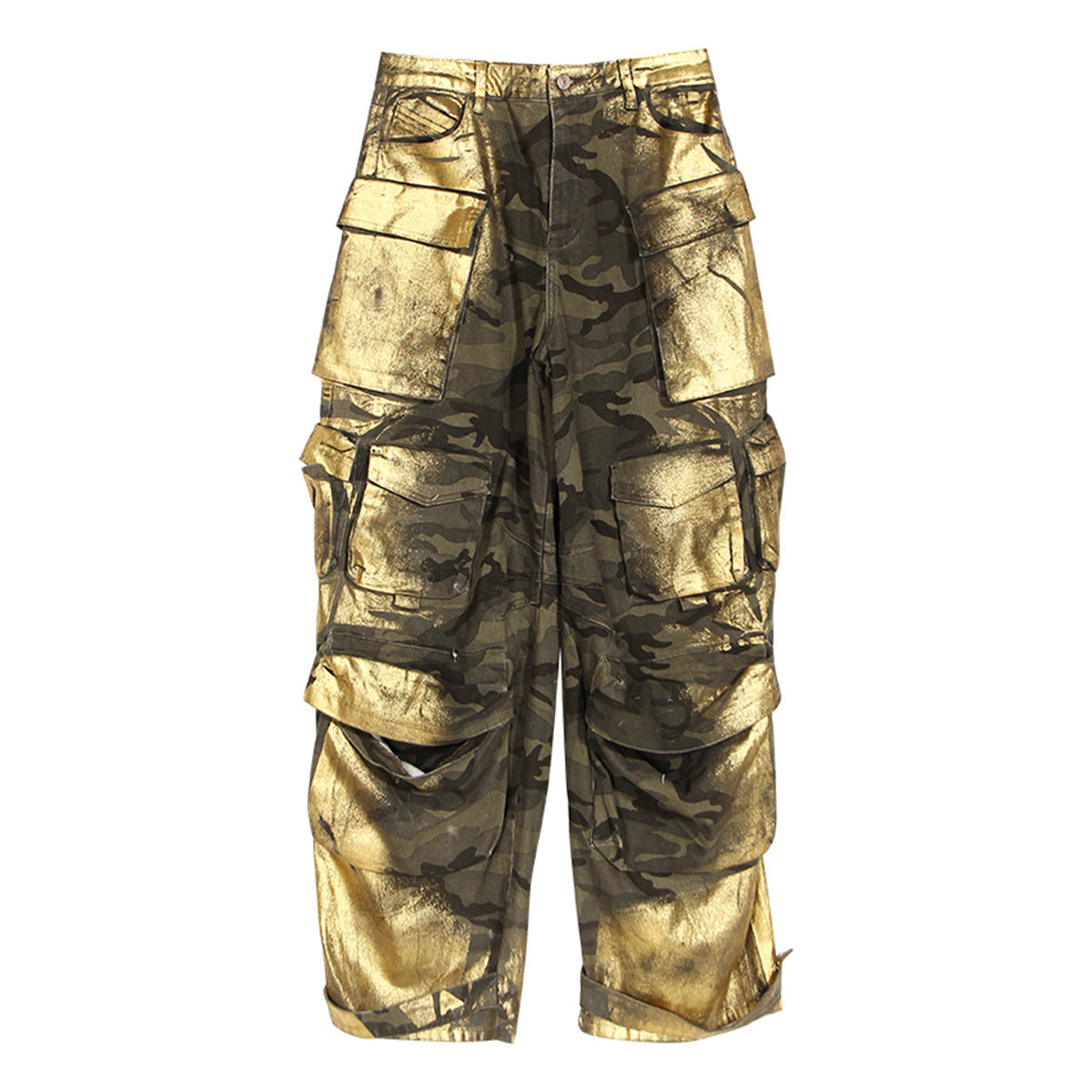 Women’s Retro Camouflage Cargo Pants – Loose Straight Fit