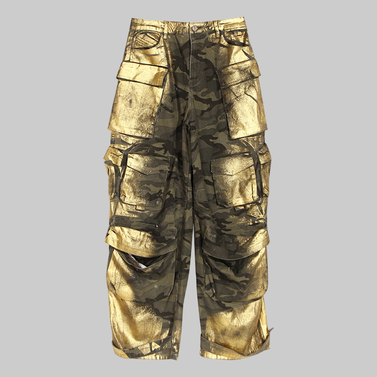 Women’s Retro Camouflage Cargo Pants – Loose Straight Fit