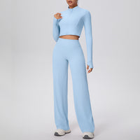 Micro Brushed  Zipper Jacket Sports Long Sleeve Running - Modestly Vogue 