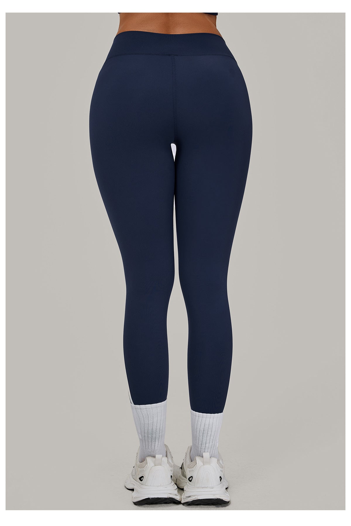 Color Contrast Patchwork Running Quick Drying Fitness Pants Breathable Outer Wear Tight Sports Pants High Waist Hip Lift Yoga Pants Women