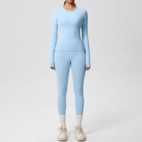 Quick Dry Skin-Friendly Yoga Set for Women – Long Sleeve & Fitness Pants