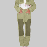 Contrast Color High Waist Loose Casual Jeans Pants - Modestly Vogue 