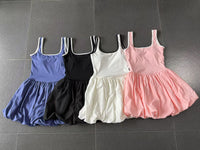 Contrast Color Nude Feel Faux Two Pieces Sports Dress Women Anti Exposure Bottoming Outdoor Running Fitness Tennis Dress