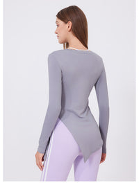 Slim Fit Long Sleeve Slimming Top for Women – Quick Drying Yoga & Workout Shirt