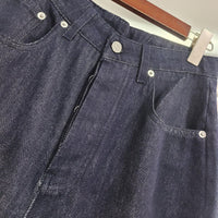 Black Denim Barrel Jeans Pants Trousers - Modestly Vogue 