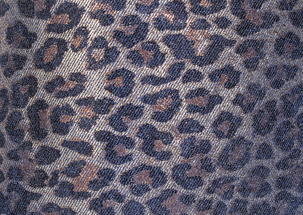 Niche Printed Gradual Layer Leopard Print Jeans Women Autumn Loose Street Straight Leg Trousers Tide