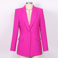 Red Wide Leg Tailored Elegant Pant Set Suit - Modestly Vogue 