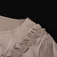 Graceful Women’s Irregular Asymmetric Ruffled Top & Skirt Set