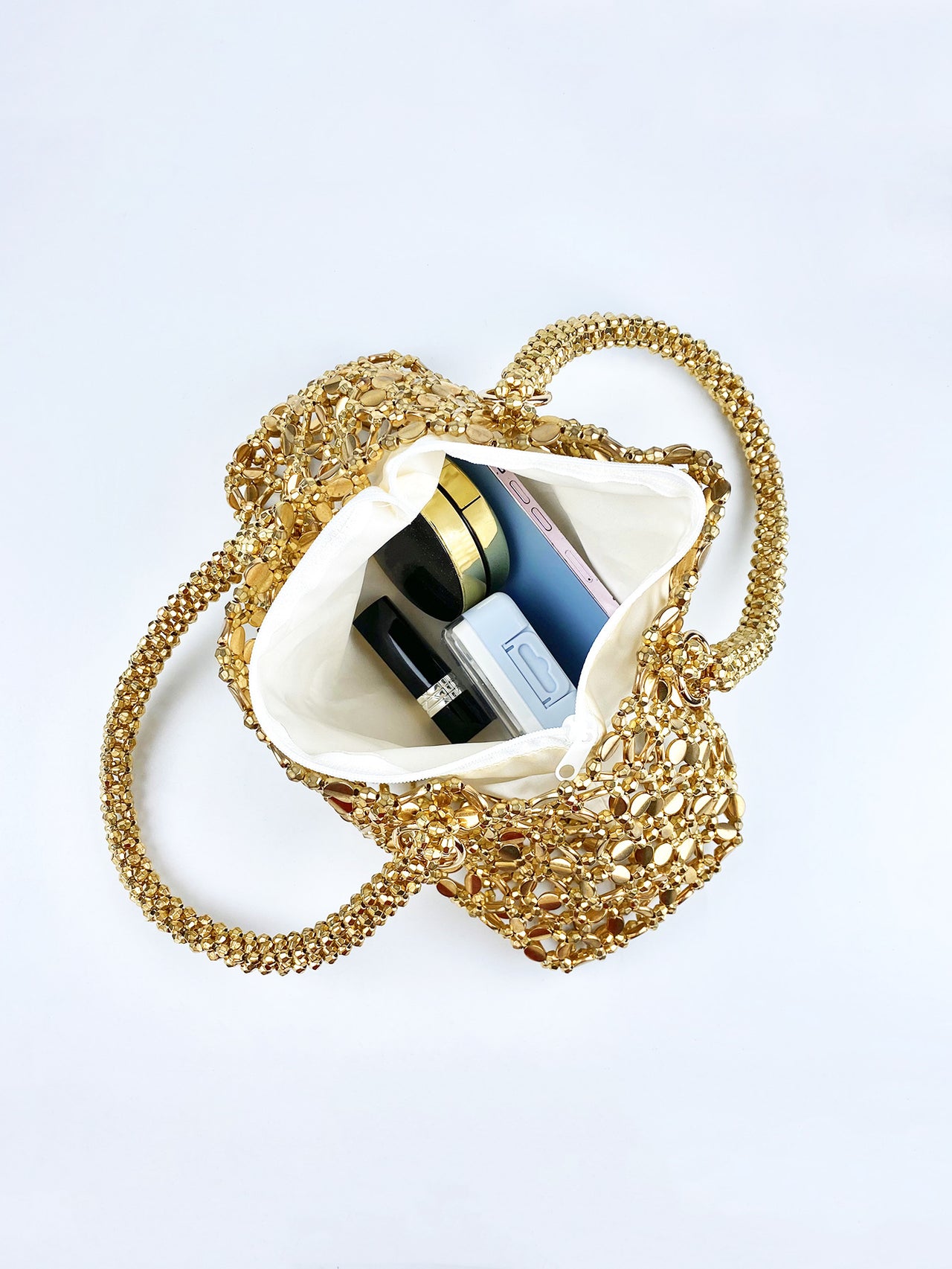 Handmade Pearl Woven Tote Bag – Hollowed Underarm Handbag