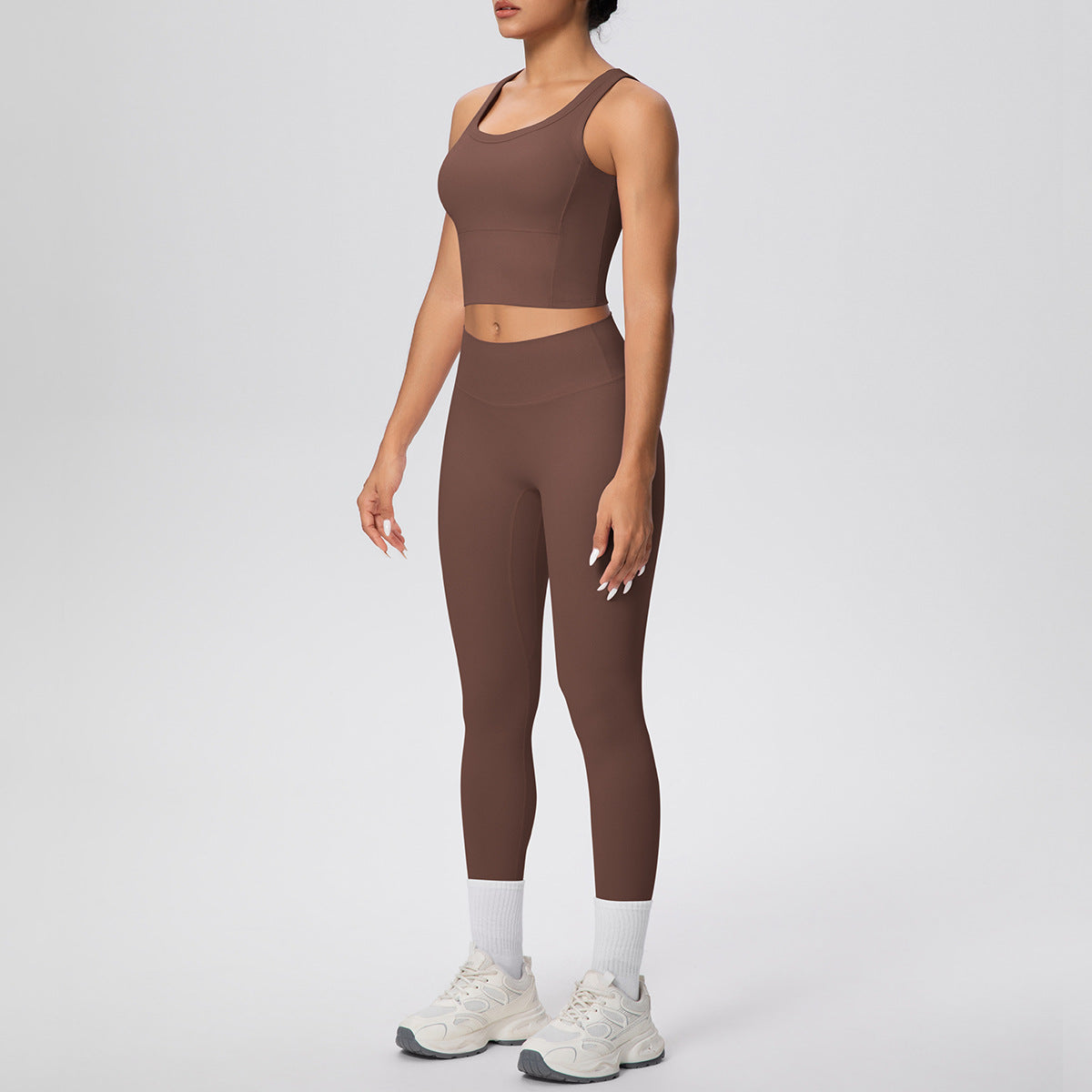 Slim Fit Yoga Wear Suit - Breathable Sports Vest & Pants Set