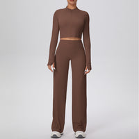 Micro Brushed  Zipper Jacket Sports Long Sleeve Running - Modestly Vogue 