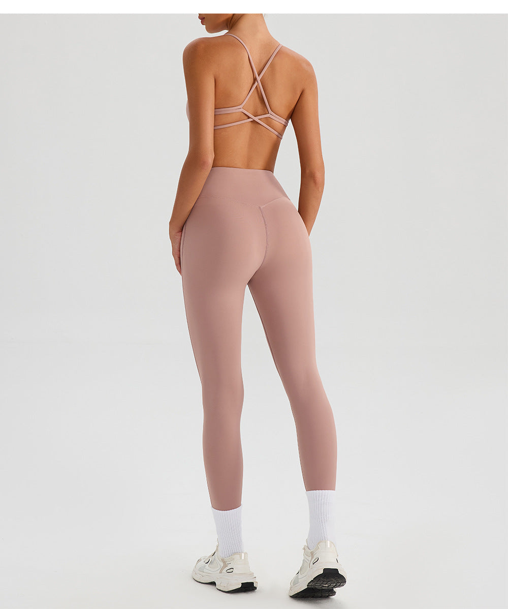 Nude Feel Yoga Pants for Women – High Waist Quick Drying Running Trousers