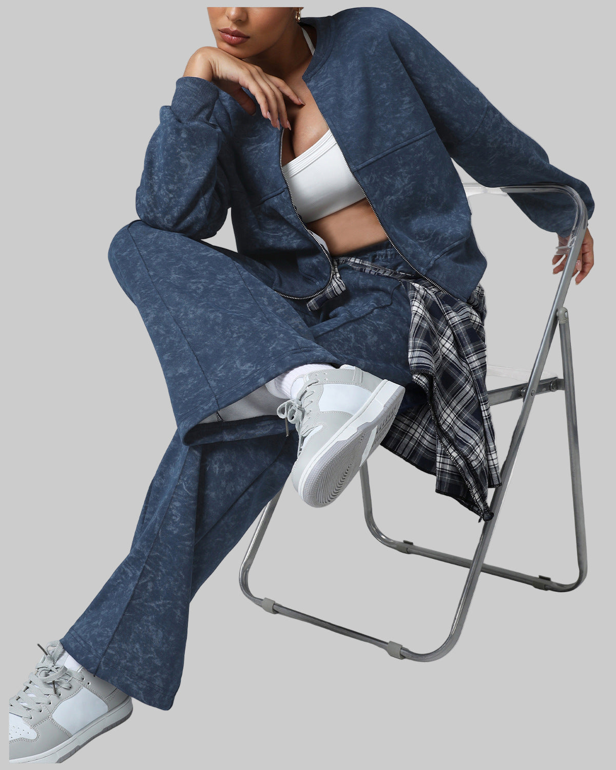 Asymmetric Yoga Set – Casual Sports Autumn Winter Two-Piece Set