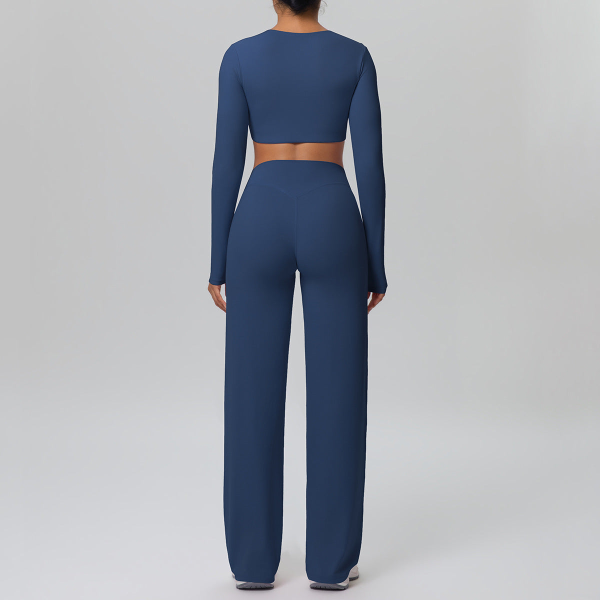 Pink Lace Studio Sculpt Women’s Workout Set – Breathable Long Sleeve & Pants - Modestly Vogue 