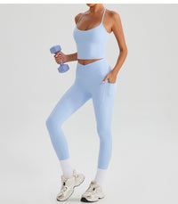 High Waist Cross Yoga Trousers – Nude Feel Quick Dry Fitness Pants