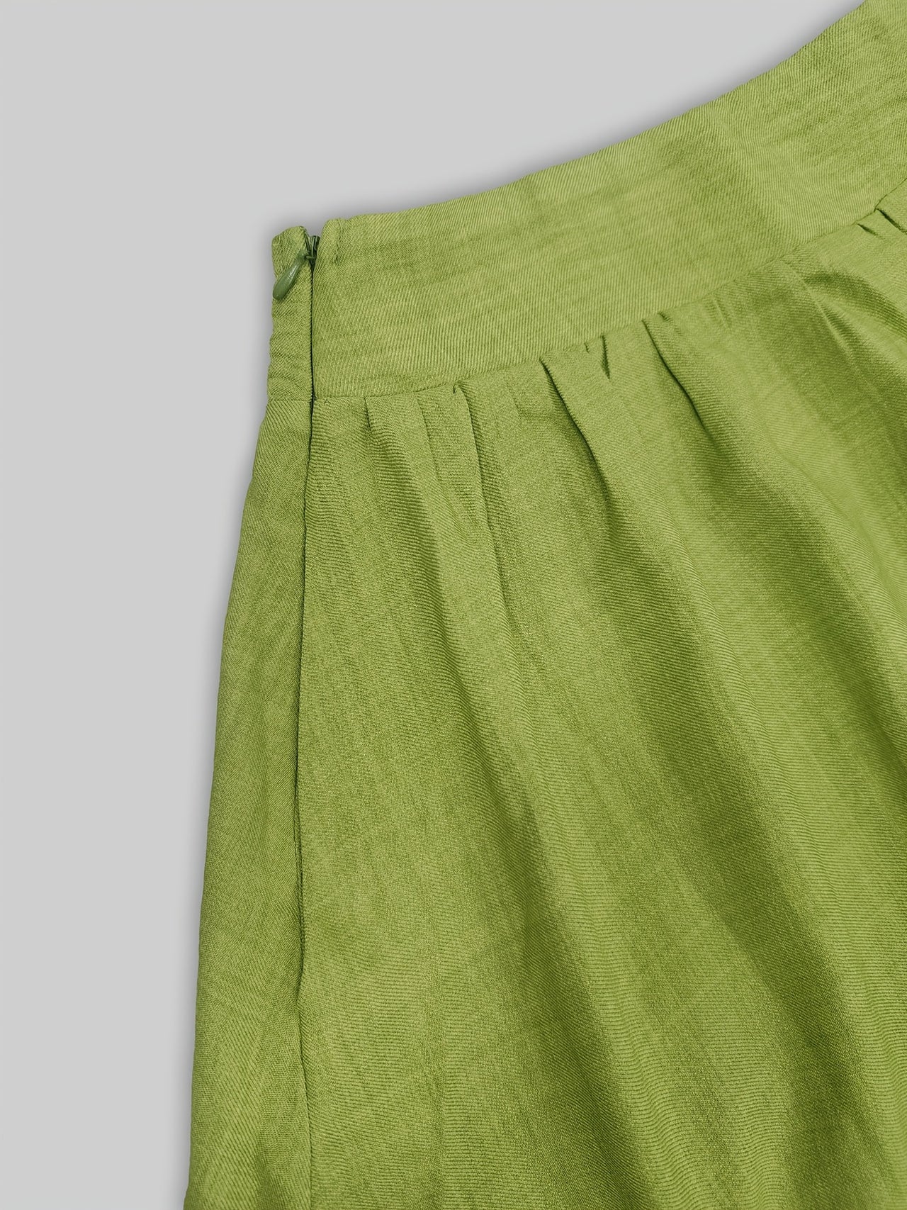 Lazy Green High Collar Loose Knitted Top Skirt Two Piece Sets - Modestly Vogue 