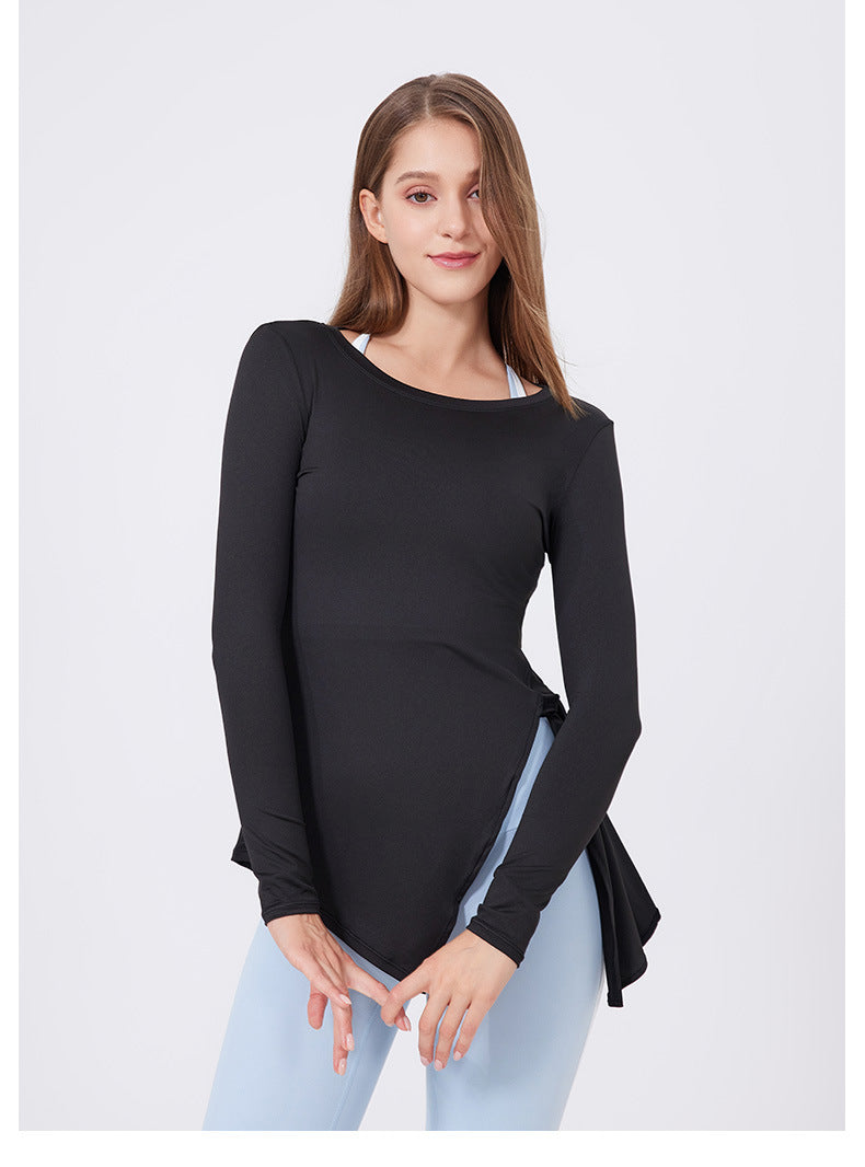 Slim Fit Long Sleeve Slimming Top for Women – Quick Drying Yoga & Workout Shirt