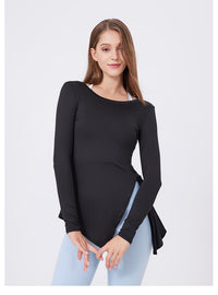 Slim Fit Long Sleeve Slimming Top for Women – Quick Drying Yoga & Workout Shirt