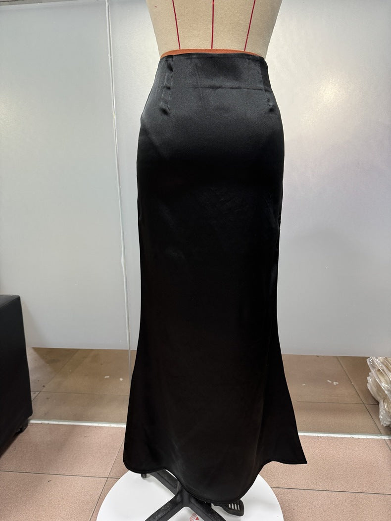 Satin Skirt for Women – Casual Spring Summer Style - Modestly Vogue 