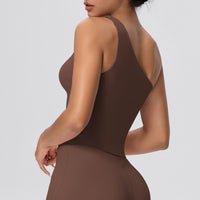 One Shoulder Slim Fit Workout Vest | Quick Drying Yoga Sports Top - Modestly Vogue 