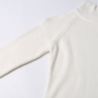 Neutral Elegant Half Turtleneck Sweater - Asymmetric Slim Fit for Women