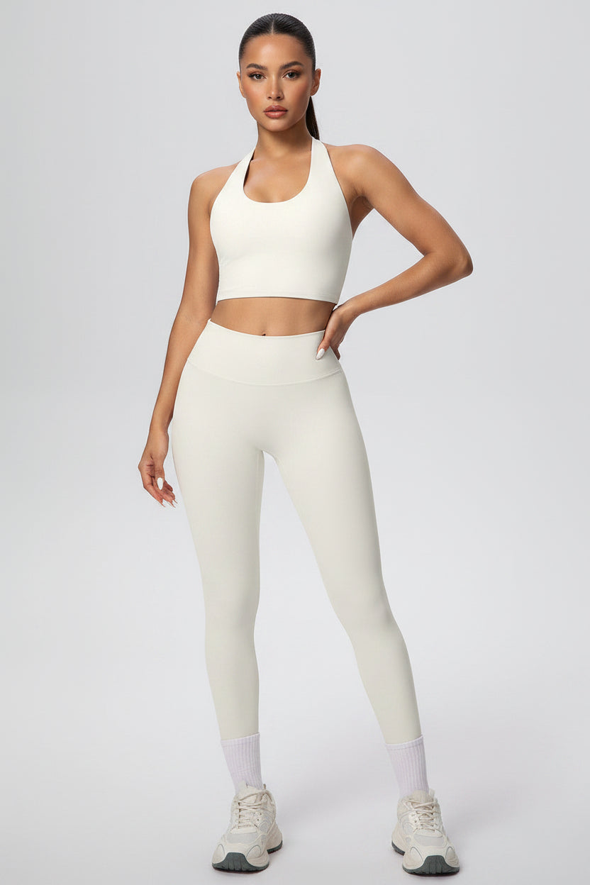 7125 Halter Bra 7100 Pants Suit-Light Ivory
