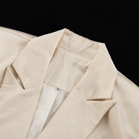 High Grade Satin Office Suit Women Elegant V neck Long Sleeve Tied Top Loose Wide Leg Pants Two Piece Set - Modestly Vogue 