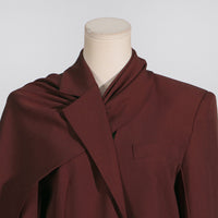 Elegant Comfort Casual Slim Fit Polo Collar Solid Color Long Trench Coat - Modestly Vogue 