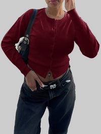 Women’s Autumn Winter Solid Color Long Sleeve Shacket Sweater