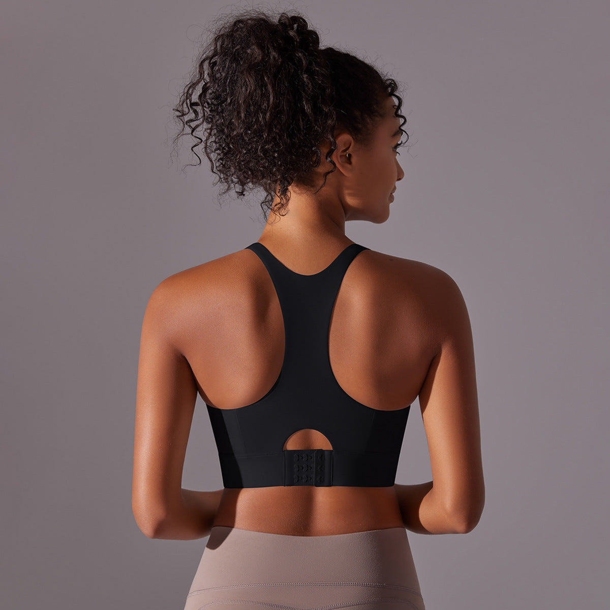 High Strength Yoga Bra – Seamless Push-Up Vest with Beauty Back