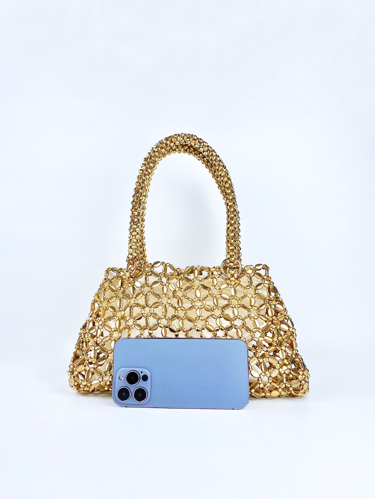 Handmade Pearl Woven Tote Bag – Hollowed Underarm Handbag