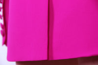 Red Wide Leg Tailored Elegant Pant Set Suit - Modestly Vogue 