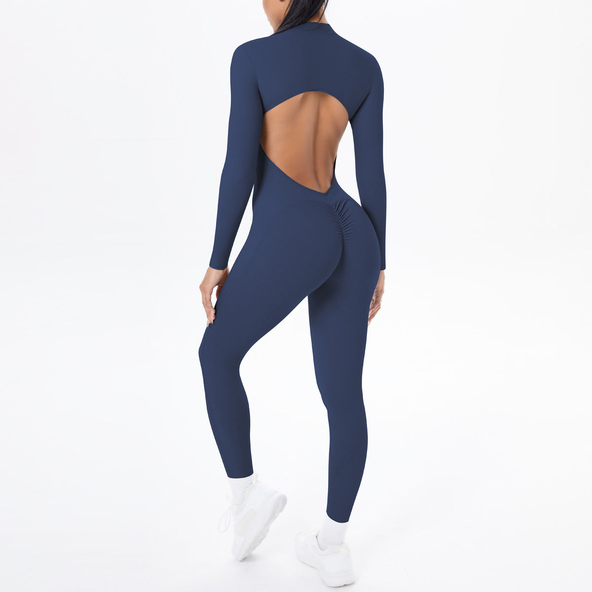 Long Sleeve Zipper One-Piece Fitness Unitard | Women’s Yoga Jumpsuit