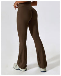 Nude Feel High Waist Yoga Pants – Hip Lifting, Bell Bottom Bootcut