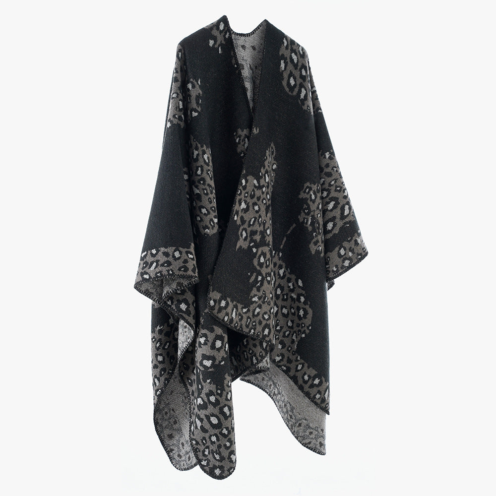 Ethnic Color Matching Shawl – Warm Large Cape Scarf for Photography