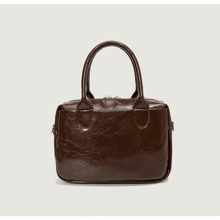 Leather High Grade Messenger Pillbox Bag Purse - Modestly Vogue 