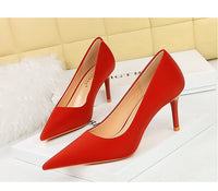 Simple Stiletto Heel Office High Heels Women - Pointed Toe Thin Shoes