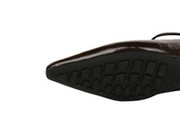 Women’s Low Heel Wedge Mary Jane Shoes with Pointed Toe