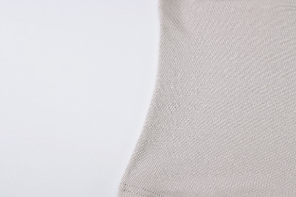 Women’s Slim Fit Long Sleeve Backless Solid Color Top