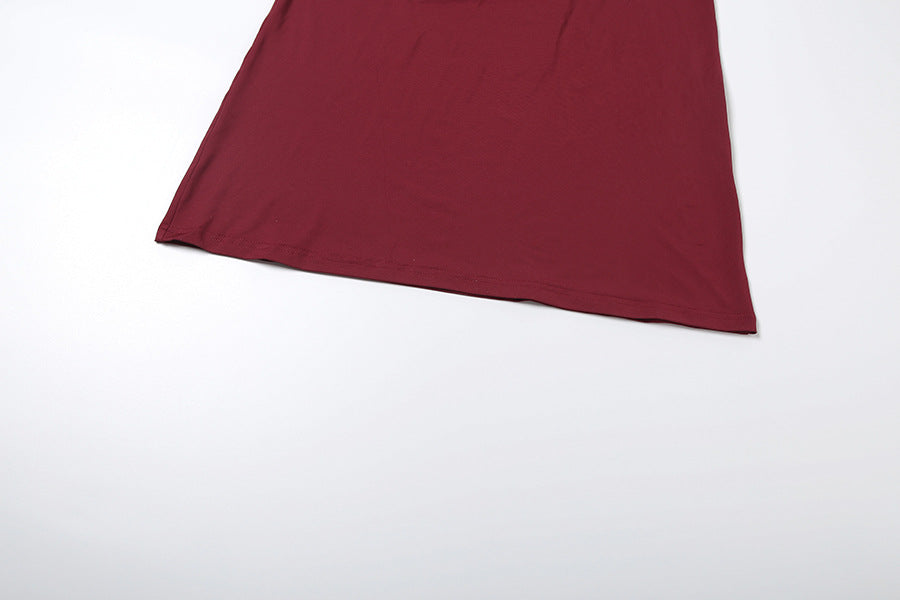 Elegant Pleated Waistline Slimming  V Neck Long Maxi Dress - Modestly Vogue 