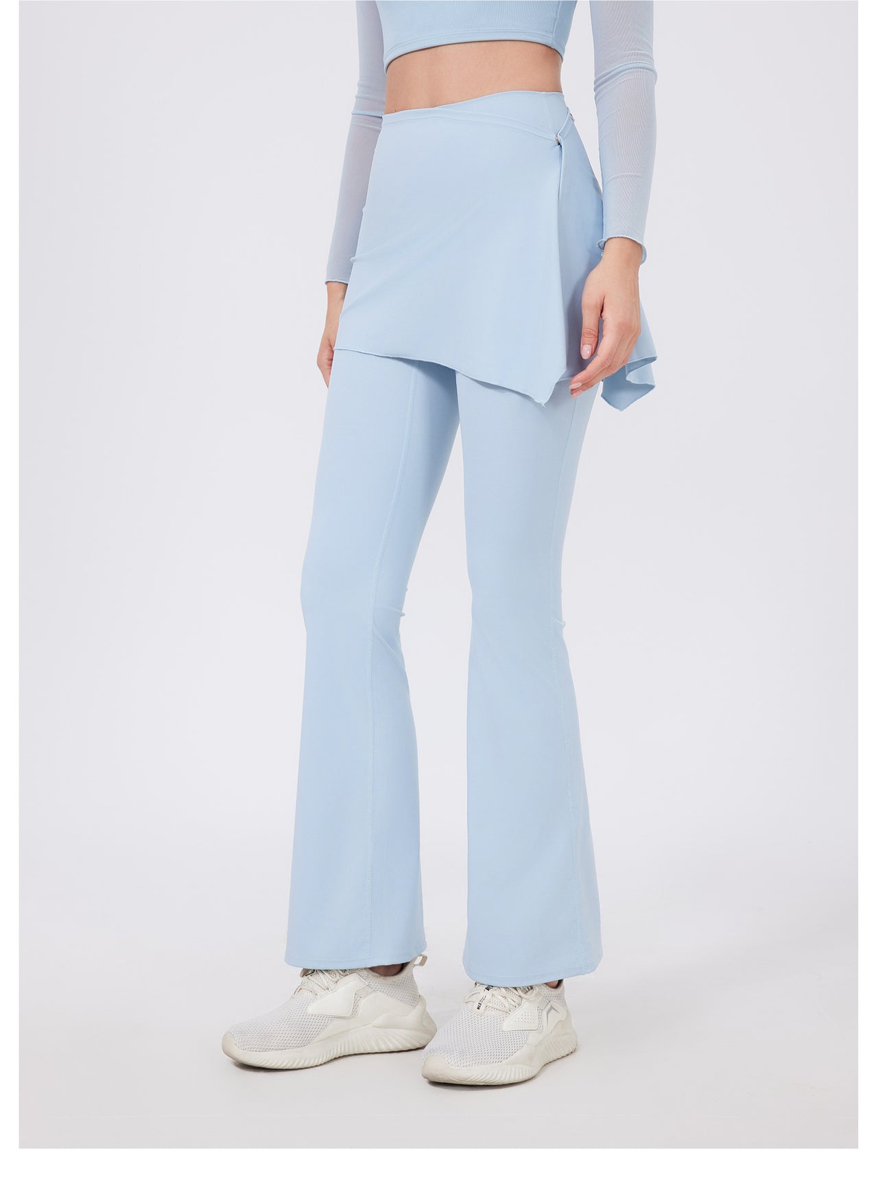 Yoga Pants with Skirt | One-Piece Modest Fitness Leggings - Modestly Vogue 