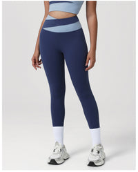 Contrast Color High-Waist Yoga Pants – Hip Lift Sports Tights for Women