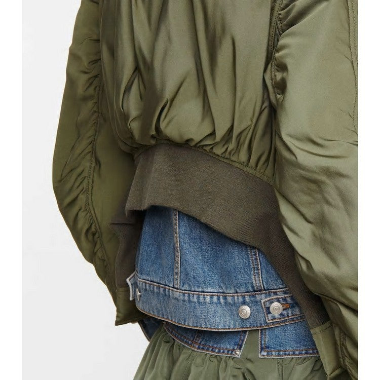 Blue Winter Loose Color Matching Denim Cotton Jacket Jacket Coat Women Small - Modestly Vogue 