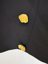 Black Star Rose Metal Buckle Halter Skirt Hip Skirt Set - Modestly Vogue 